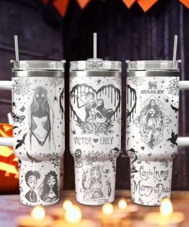 Corpse Bride Movies Custom Stanley Quencher 40Oz Stainless Steel Tumbler With Handle