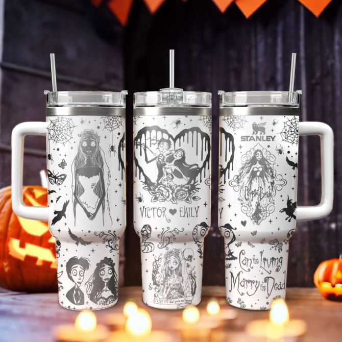 Corpse Bride Movies Custom Stanley Quencher 40Oz Stainless Steel Tumbler With Handle