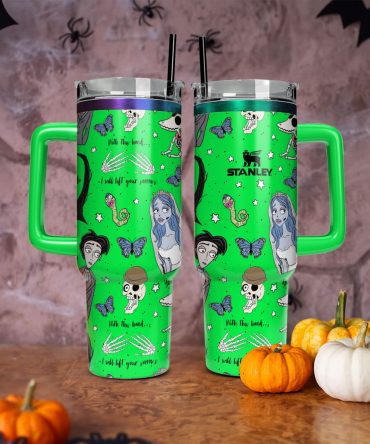 Corpse Bride Movies Custom Stanley Quencher 40Oz Stainless Steel Tumbler With Handle