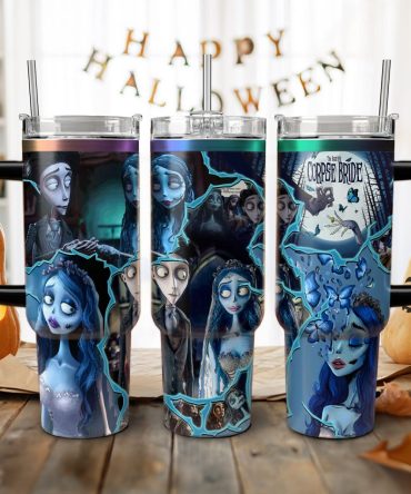 Corpse Bride Movies Custom Stanley Quencher 40Oz Stainless Steel Tumbler With Handle