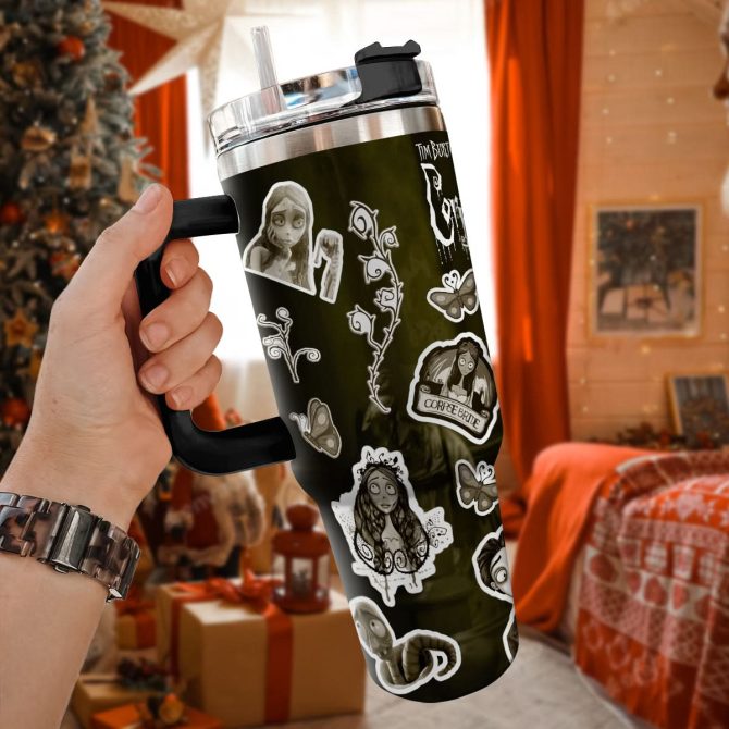 Corpse Bride Movies Custom Stanley Quencher 40Oz Stainless Steel Tumbler With Handle - Image 5