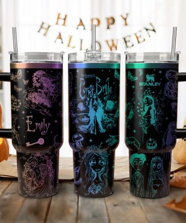 Corpse Bride Movies Custom Stanley Quencher 40Oz Stainless Steel Tumbler With Handle
