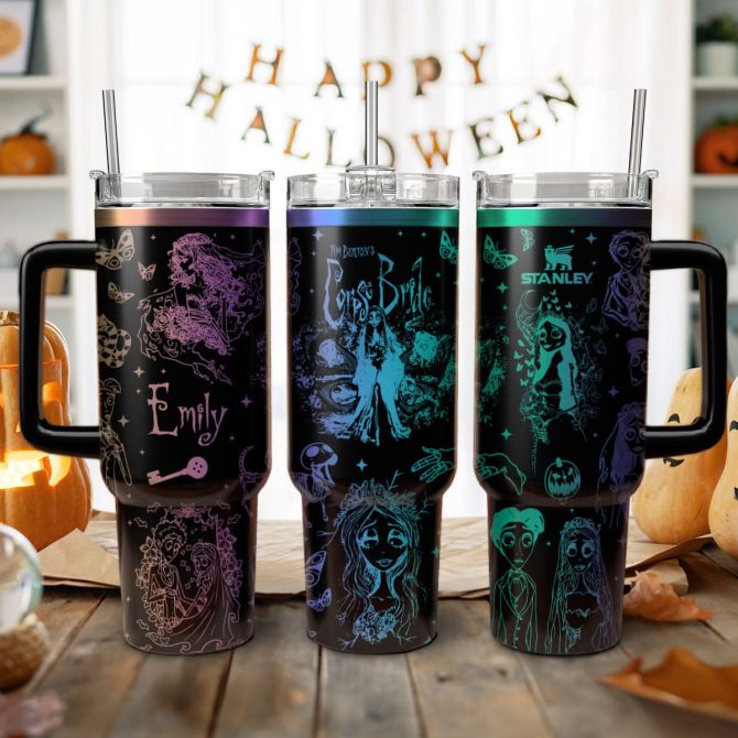 Corpse Bride Movies Custom Stanley Quencher 40Oz Stainless Steel Tumbler With Handle