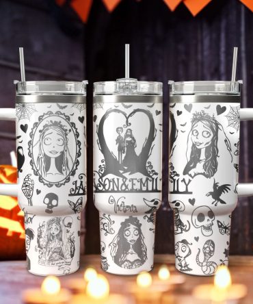 Corpse Bride Movies Custom Stanley Quencher 40Oz Stainless Steel Tumbler With Handle