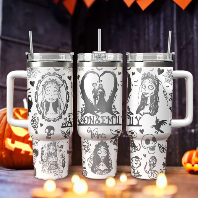 Corpse Bride Movies Custom Stanley Quencher 40Oz Stainless Steel Tumbler With Handle