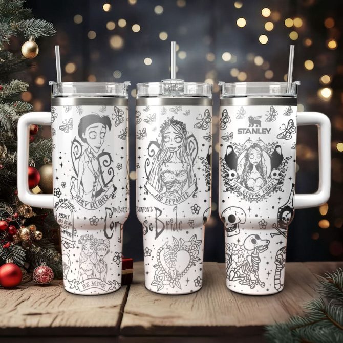 Corpse Bride Movies Custom Stanley Quencher 40Oz Stainless Steel Tumbler With Handle