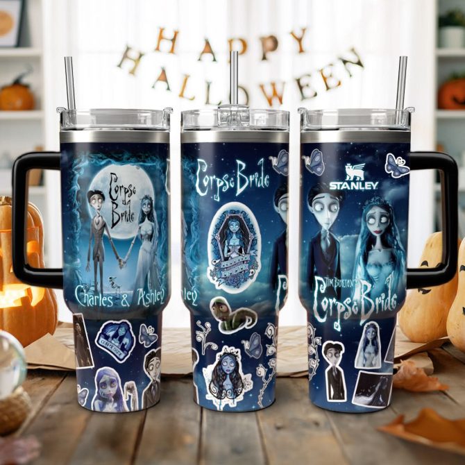 Corpse Bride Movies Custom Stanley Quencher 40Oz Stainless Steel Tumbler With Handle - Image 2