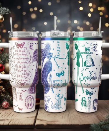Corpse Bride Movies Custom Stanley Quencher 40Oz Stainless Steel Tumbler With Handle