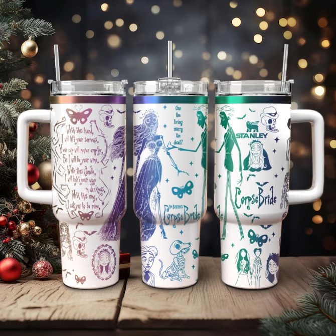 Corpse Bride Movies Custom Stanley Quencher 40Oz Stainless Steel Tumbler With Handle