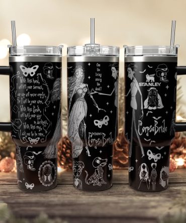 Corpse Bride Movies Custom Stanley Quencher 40Oz Stainless Steel Tumbler With Handle