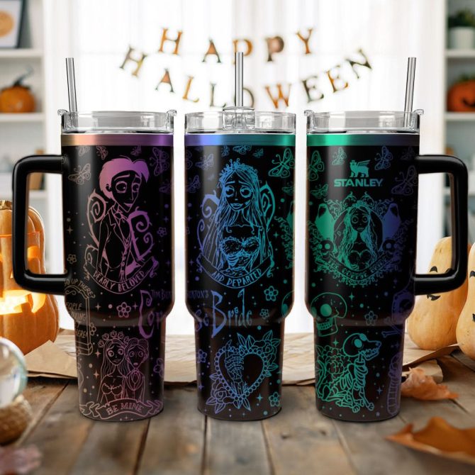 Corpse Bride Movies Custom Stanley Quencher 40Oz Stainless Steel Tumbler With Handle