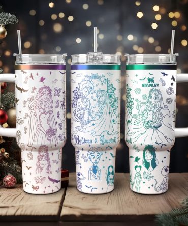 Corpse Bride Movies Custom Stanley Quencher 40Oz Stainless Steel Tumbler With Handle