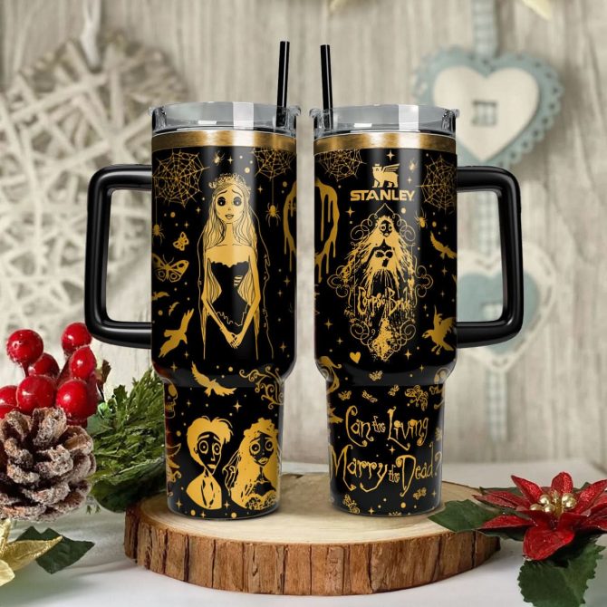 Corpse Bride Movies Custom Stanley Quencher 40Oz Stainless Steel Tumbler With Handle