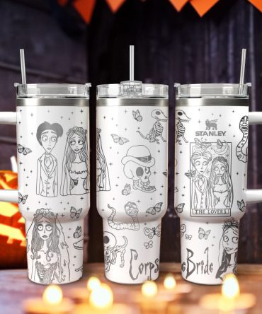 Corpse Bride Movies Custom Stanley Quencher 40Oz Stainless Steel Tumbler With Handle