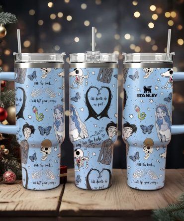 Corpse Bride Movies Custom Stanley Quencher 40Oz Stainless Steel Tumbler With Handle