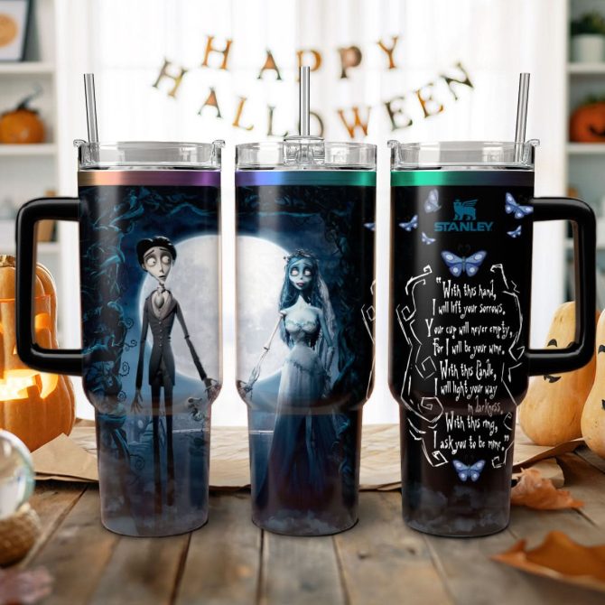Corpse Bride Movies Custom Stanley Quencher 40Oz Stainless Steel Tumbler With Handle - Image 2