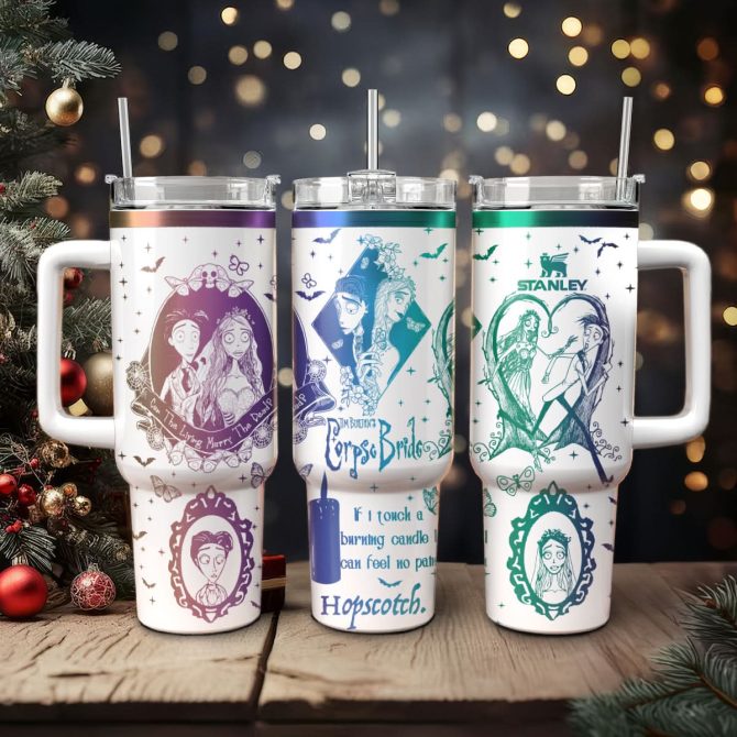 Corpse Bride Movies Custom Stanley Quencher 40Oz Stainless Steel Tumbler With Handle