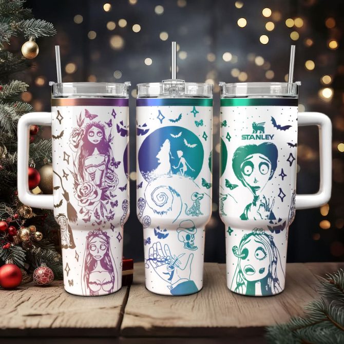 Corpse Bride Movies Custom Stanley Quencher 40Oz Stainless Steel Tumbler With Handle