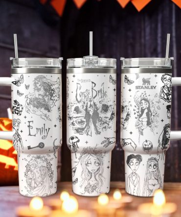 Corpse Bride Movies Custom Stanley Quencher 40Oz Stainless Steel Tumbler With Handle