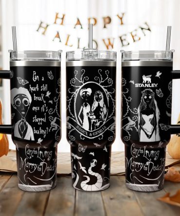 Corpse Bride Movies Custom Stanley Quencher 40Oz Stainless Steel Tumbler With Handle