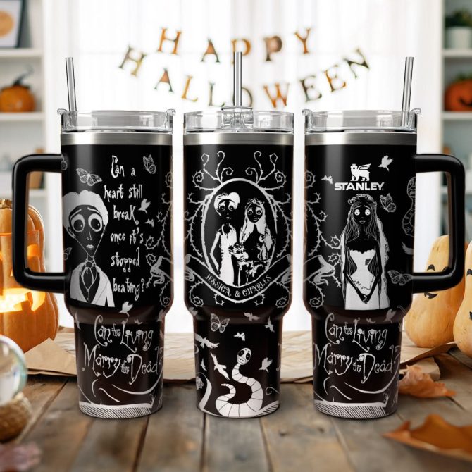 Corpse Bride Movies Custom Stanley Quencher 40Oz Stainless Steel Tumbler With Handle