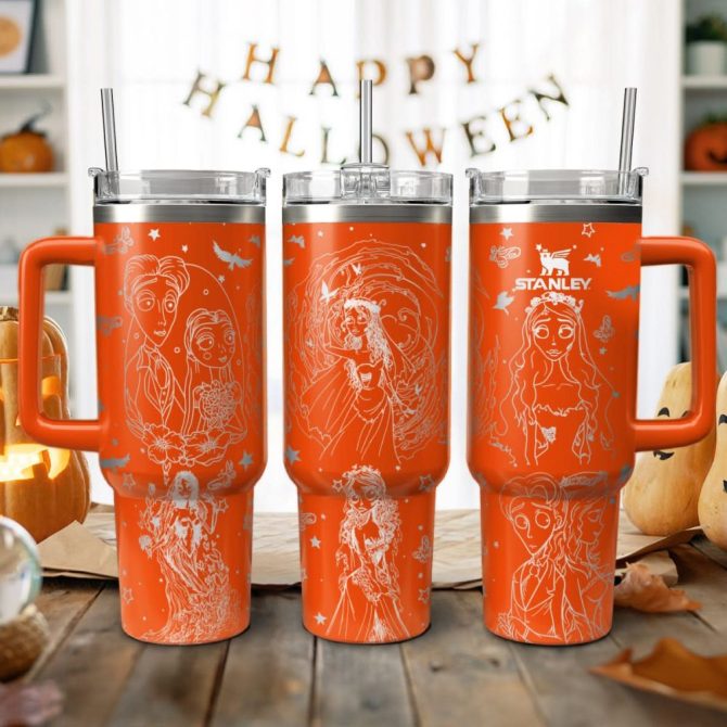 Corpse Bride Movies Custom Stanley Quencher 40Oz Stainless Steel Tumbler With Handle