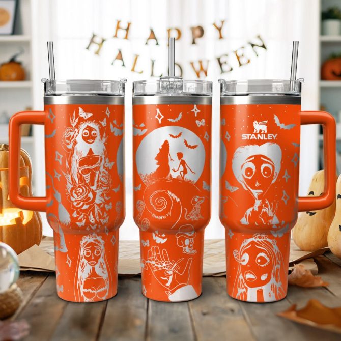 Corpse Bride Movies Custom Stanley Quencher 40Oz Stainless Steel Tumbler With Handle