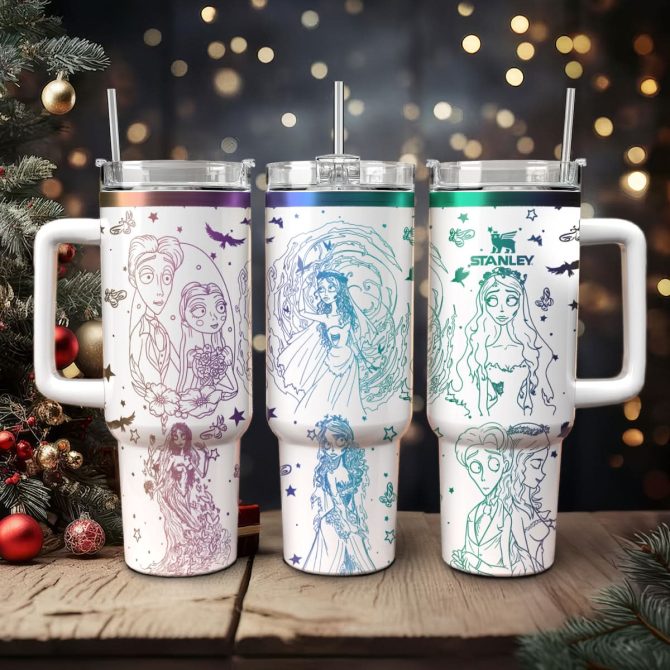 Corpse Bride Movies Custom Stanley Quencher 40Oz Stainless Steel Tumbler With Handle