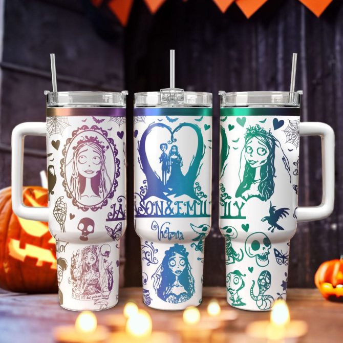 Corpse Bride Movies Custom Stanley Quencher 40Oz Stainless Steel Tumbler With Handle