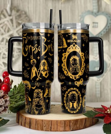 Corpse Bride Movies Custom Stanley Quencher 40Oz Stainless Steel Tumbler With Handle