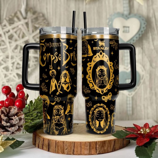 Corpse Bride Movies Custom Stanley Quencher 40Oz Stainless Steel Tumbler With Handle