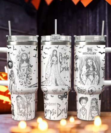 Corpse Bride Movies Custom Stanley Quencher 40Oz Stainless Steel Tumbler With Handle