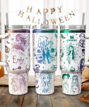 Corpse Bride Movies Custom Stanley Quencher 40Oz Stainless Steel Tumbler With Handle