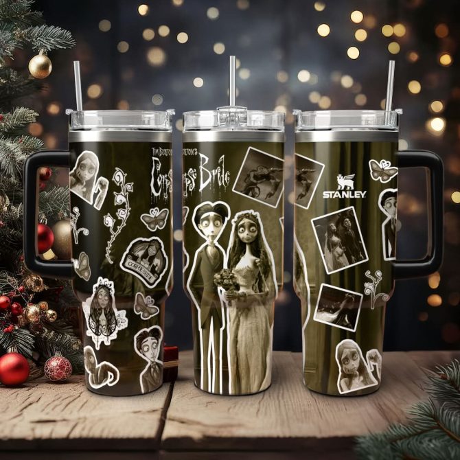 Corpse Bride Movies Custom Stanley Quencher 40Oz Stainless Steel Tumbler With Handle - Image 2