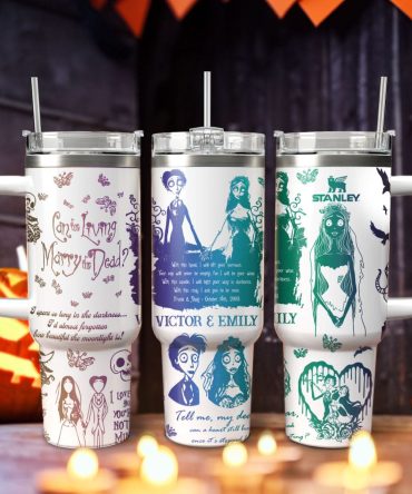 Corpse Bride Movies Custom Stanley Quencher 40Oz Stainless Steel Tumbler With Handle