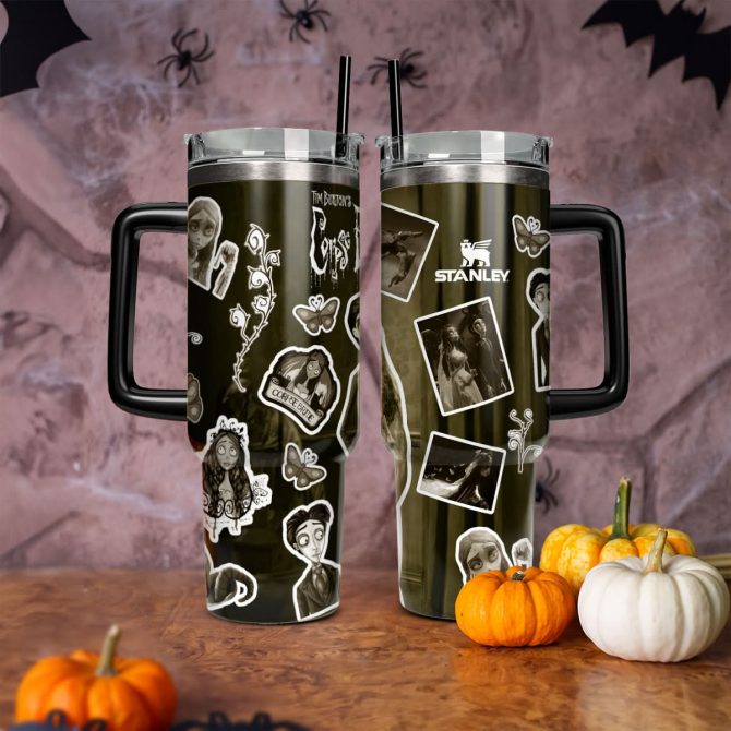 Corpse Bride Movies Custom Stanley Quencher 40Oz Stainless Steel Tumbler With Handle - Image 3