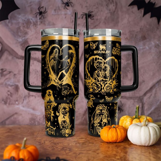 Corpse Bride Movies Custom Stanley Quencher 40Oz Stainless Steel Tumbler With Handle
