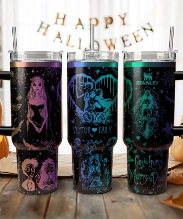 Corpse Bride Movies Custom Stanley Quencher 40Oz Stainless Steel Tumbler With Handle