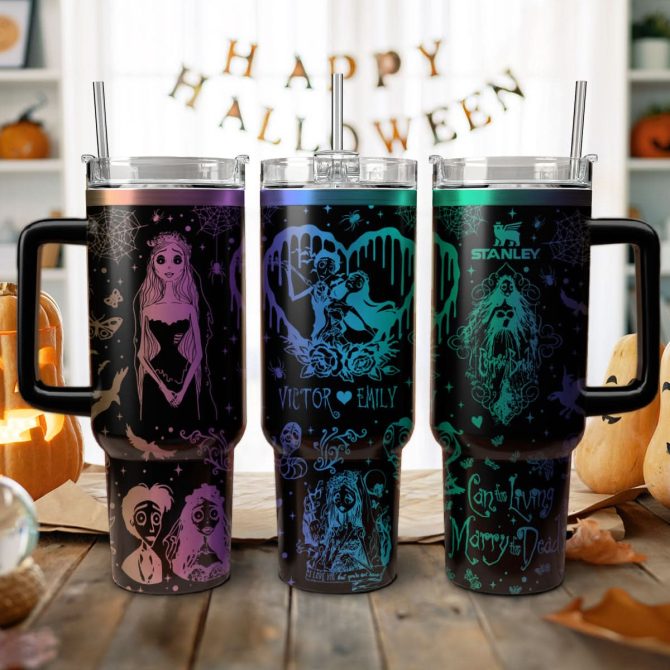 Corpse Bride Movies Custom Stanley Quencher 40Oz Stainless Steel Tumbler With Handle