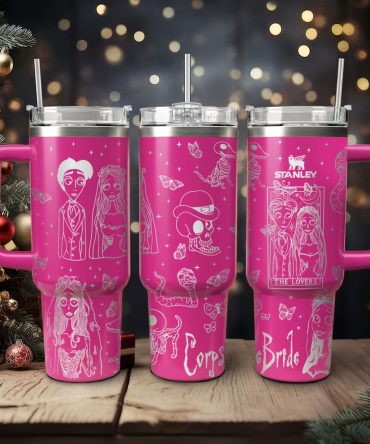 Corpse Bride Movies Custom Stanley Quencher 40Oz Stainless Steel Tumbler With Handle