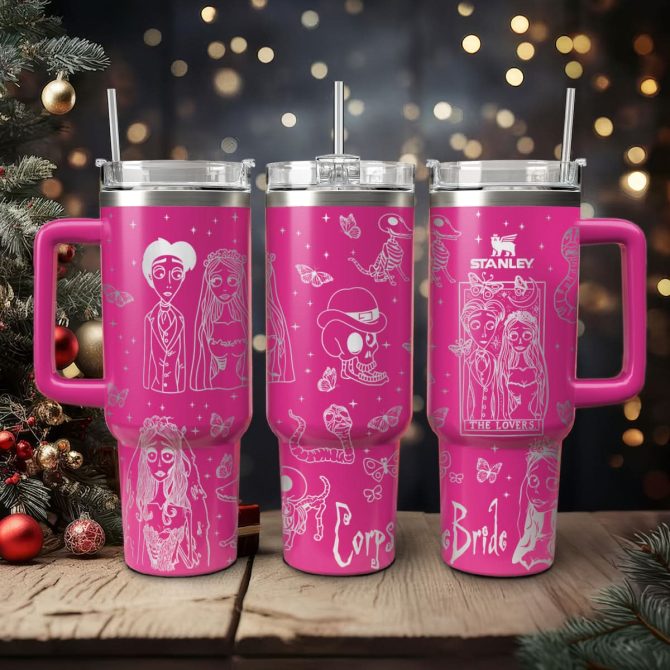 Corpse Bride Movies Custom Stanley Quencher 40Oz Stainless Steel Tumbler With Handle