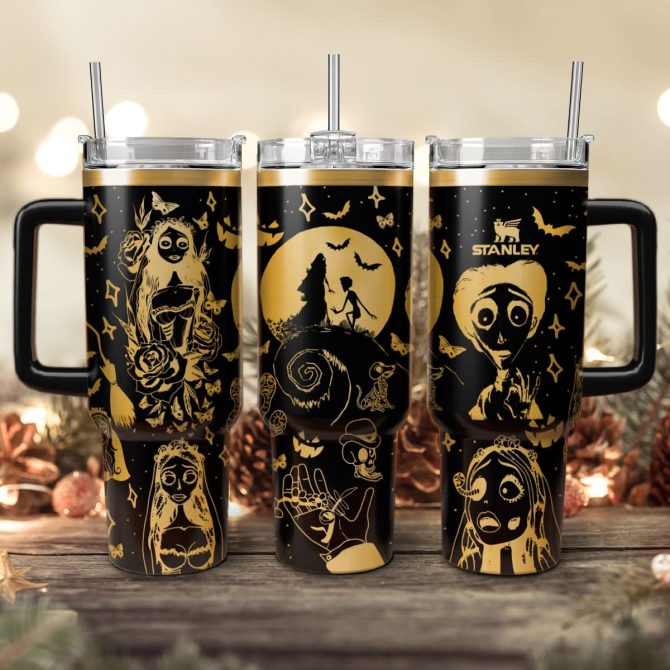 Corpse Bride Movies Custom Stanley Quencher 40Oz Stainless Steel Tumbler With Handle