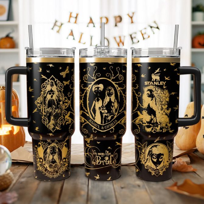 Corpse Bride Movies Custom Stanley Quencher 40Oz Stainless Steel Tumbler With Handle