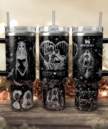 Corpse Bride Movies Custom Stanley Quencher 40Oz Stainless Steel Tumbler With Handle