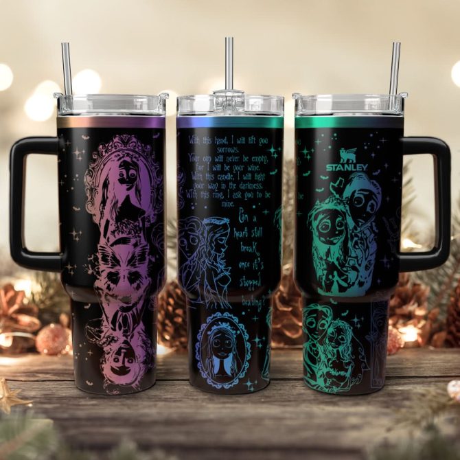 Corpse Bride Movies Custom Stanley Quencher 40Oz Stainless Steel Tumbler With Handle
