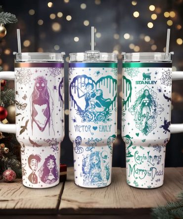 Corpse Bride Movies Custom Stanley Quencher 40Oz Stainless Steel Tumbler With Handle