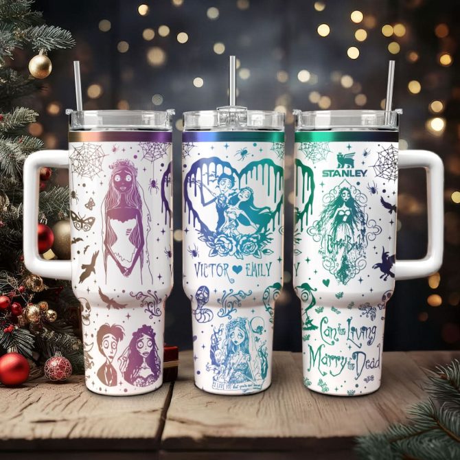 Corpse Bride Movies Custom Stanley Quencher 40Oz Stainless Steel Tumbler With Handle
