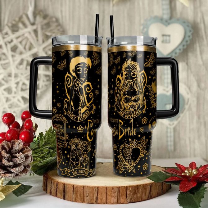 Corpse Bride Movies Custom Stanley Quencher 40Oz Stainless Steel Tumbler With Handle