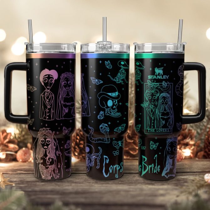 Corpse Bride Movies Custom Stanley Quencher 40Oz Stainless Steel Tumbler With Handle