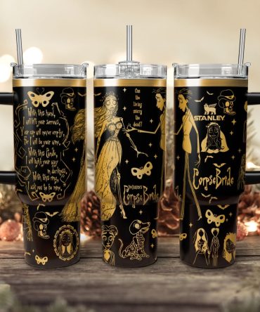 Corpse Bride Movies Custom Stanley Quencher 40Oz Stainless Steel Tumbler With Handle